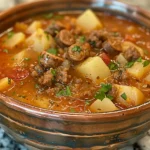 Bowl of Italian Sausage and Potato Soup