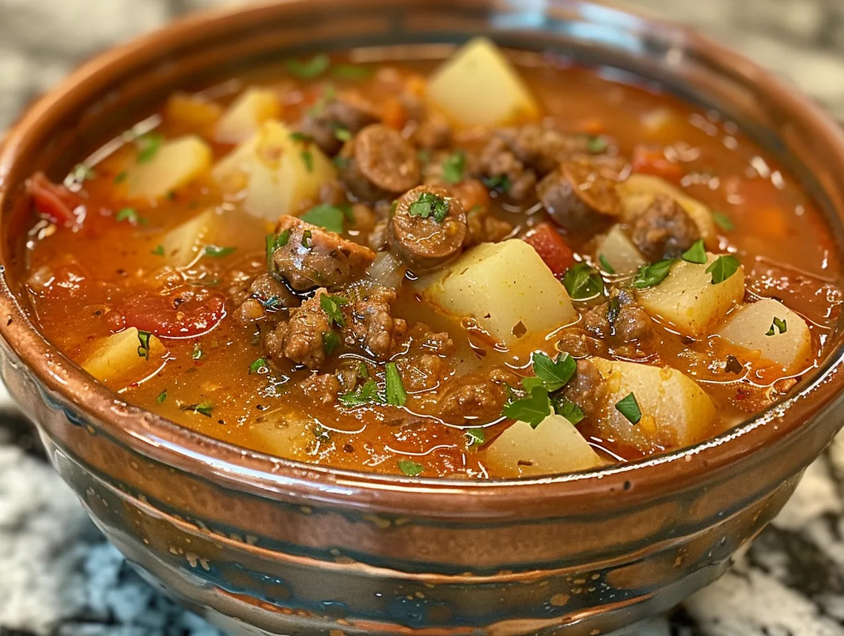 Bowl of Italian Sausage and Potato Soup