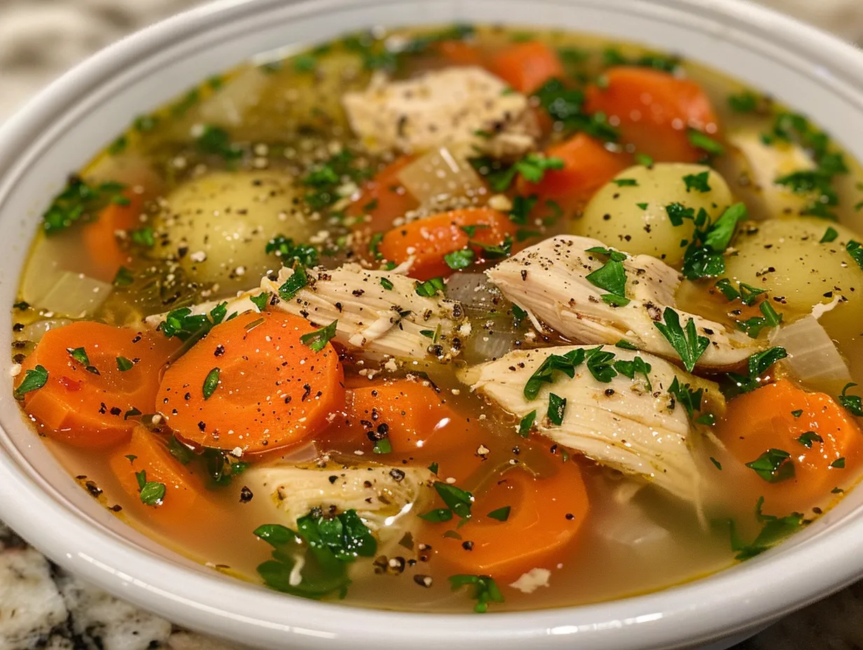 Bowl of creamy Marry Me Chicken Soup