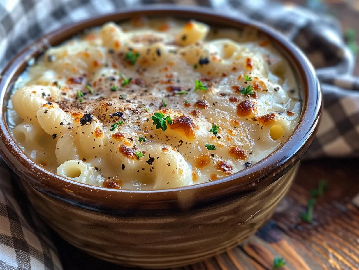 Cozy Bowl of Mac and Cheese Soup