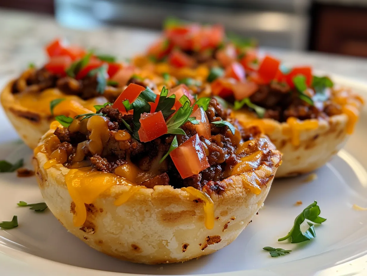 Finished Ghost Mini Taco Pies on a wire rack.