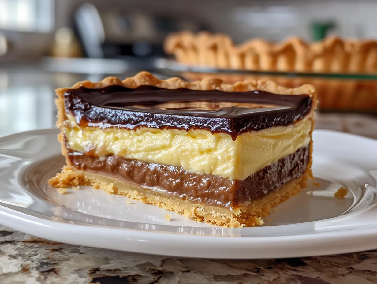 An inviting Homemade Boston Cream Pie