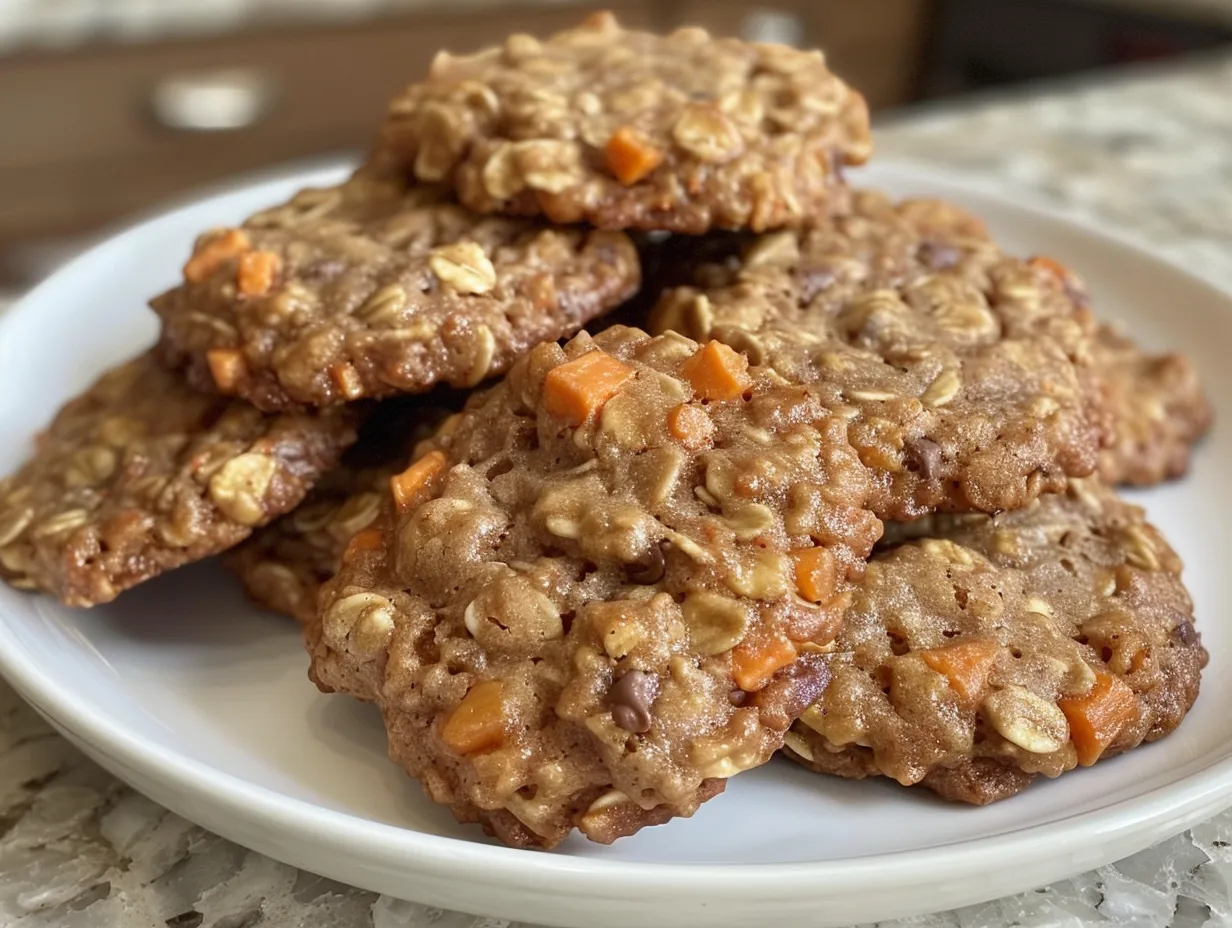 Carrot Cake Oatmeal Cookies Freshly Baked