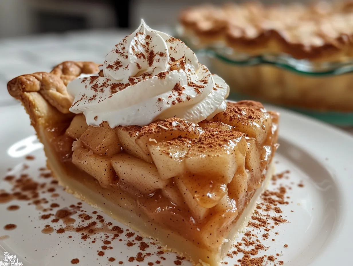 Delicious Apple Butter Pie with Cinnamon Whipped Cream