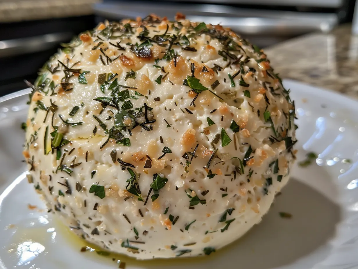 Delicious Garlic Herb Cheeseball