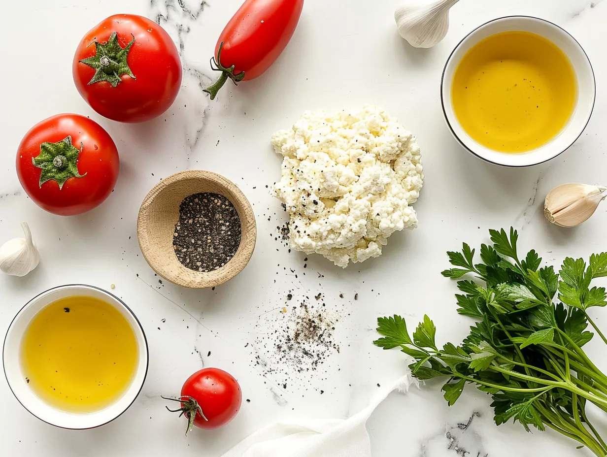 Ingredients for making Jalapeno Popper Cheese Ball: cream cheese, cheddar cheese, bacon, jalapenos, green onions, and spices.