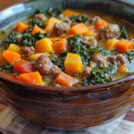 Hearty Sausage Sweet Potato Kale Soup