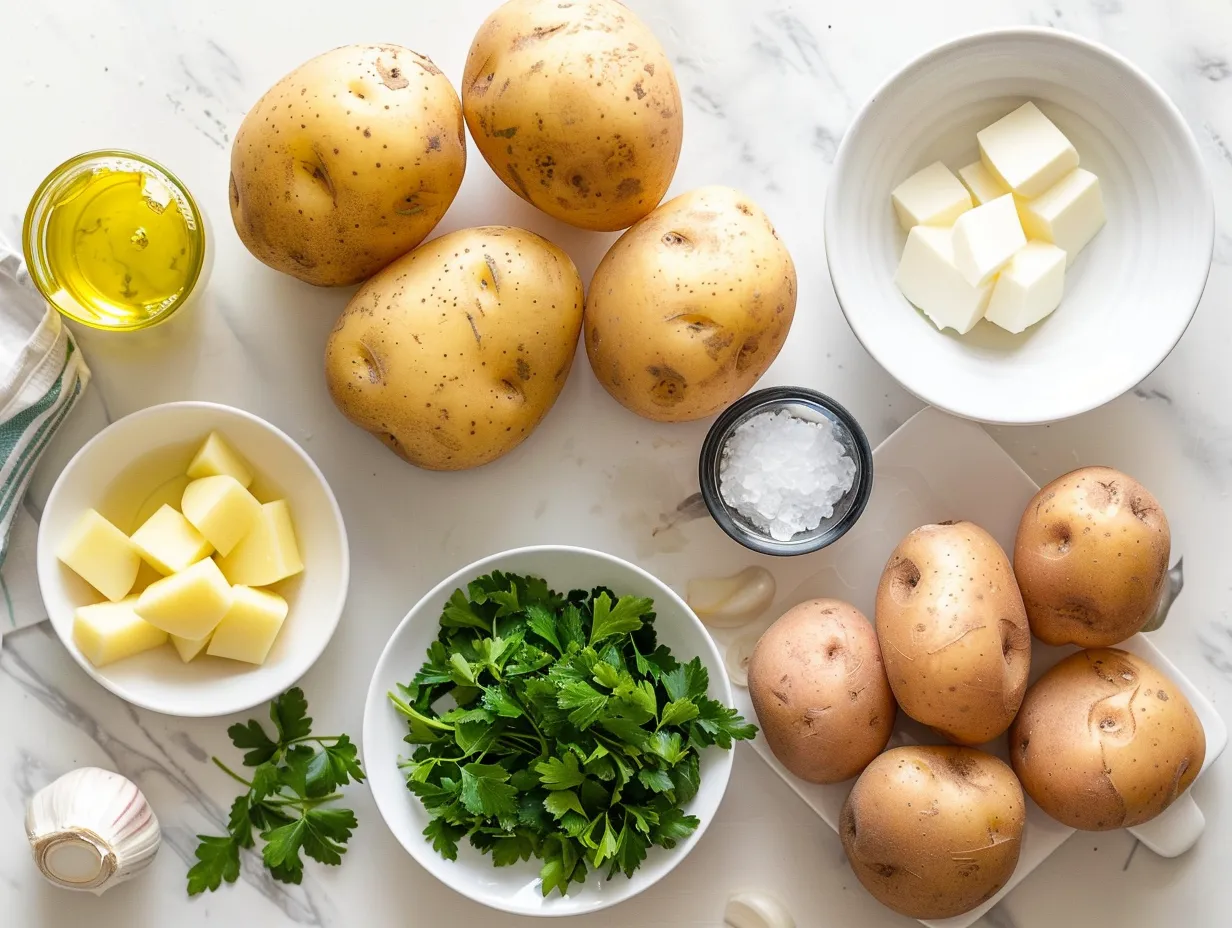 Ingredients for making Copycat Paneras Potato Soup Recipe.