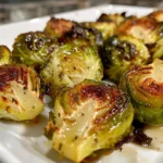 Plate of Perfectly Roasted Brussel Sprouts