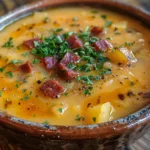 Rustic Spanish Potato Soup with Chorizo