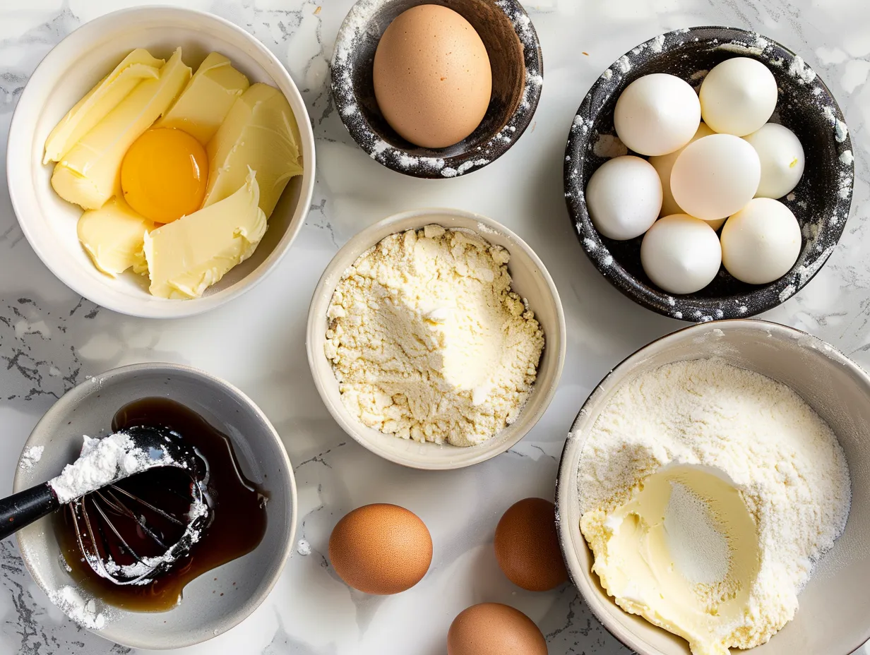 Ingredients for Vanilla Bean Brown Butter Cheesecake