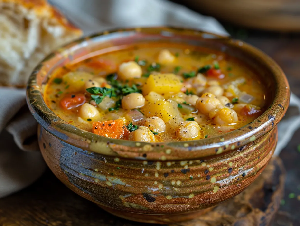 Warm Bowl of Tuscan Chickpea Soup