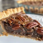 Warm Texas Chocolate Pecan Pie Slice