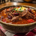A Bowl of Hearty Crockpot Prime Rib Chili