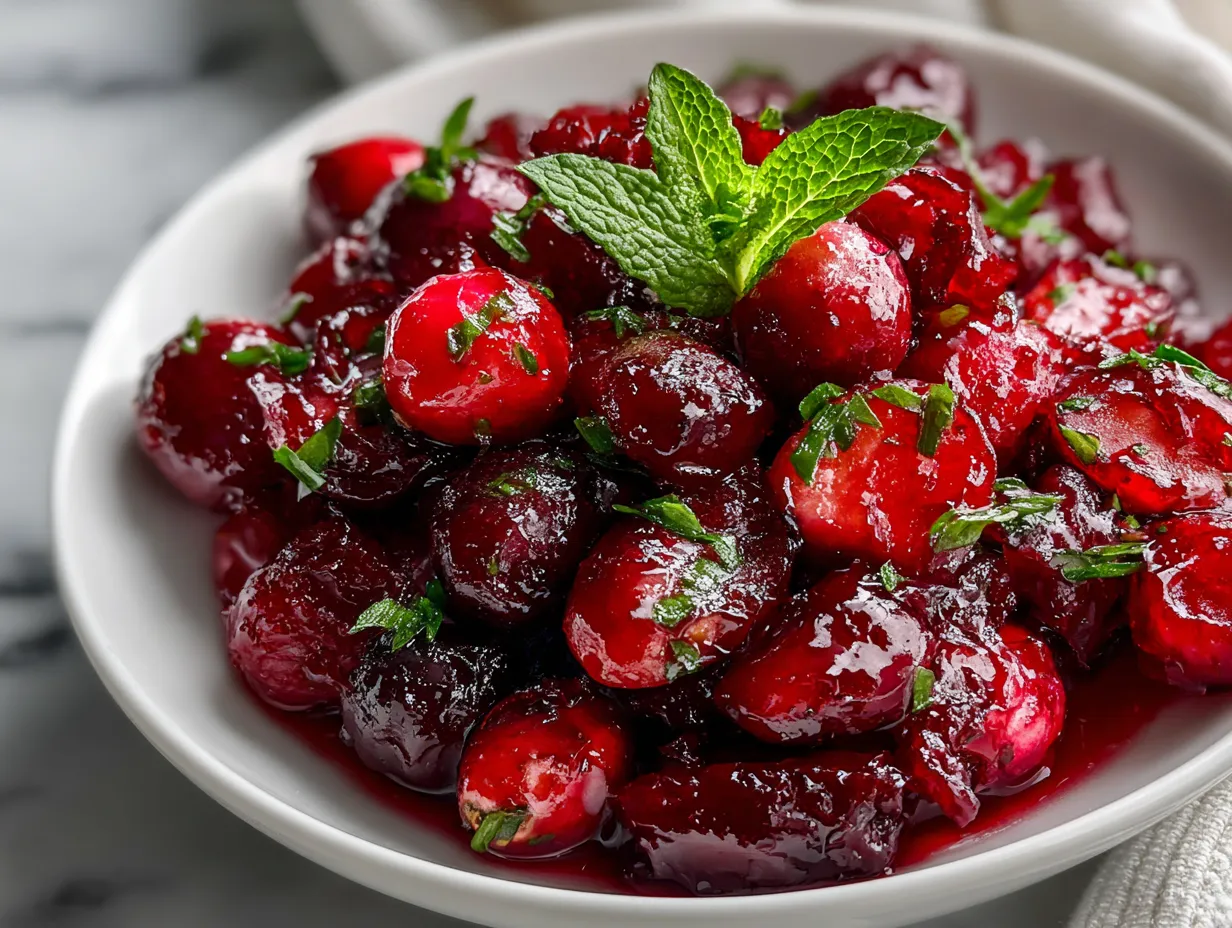 A Vibrant Bowl of Homemade Cranberry Salsa
