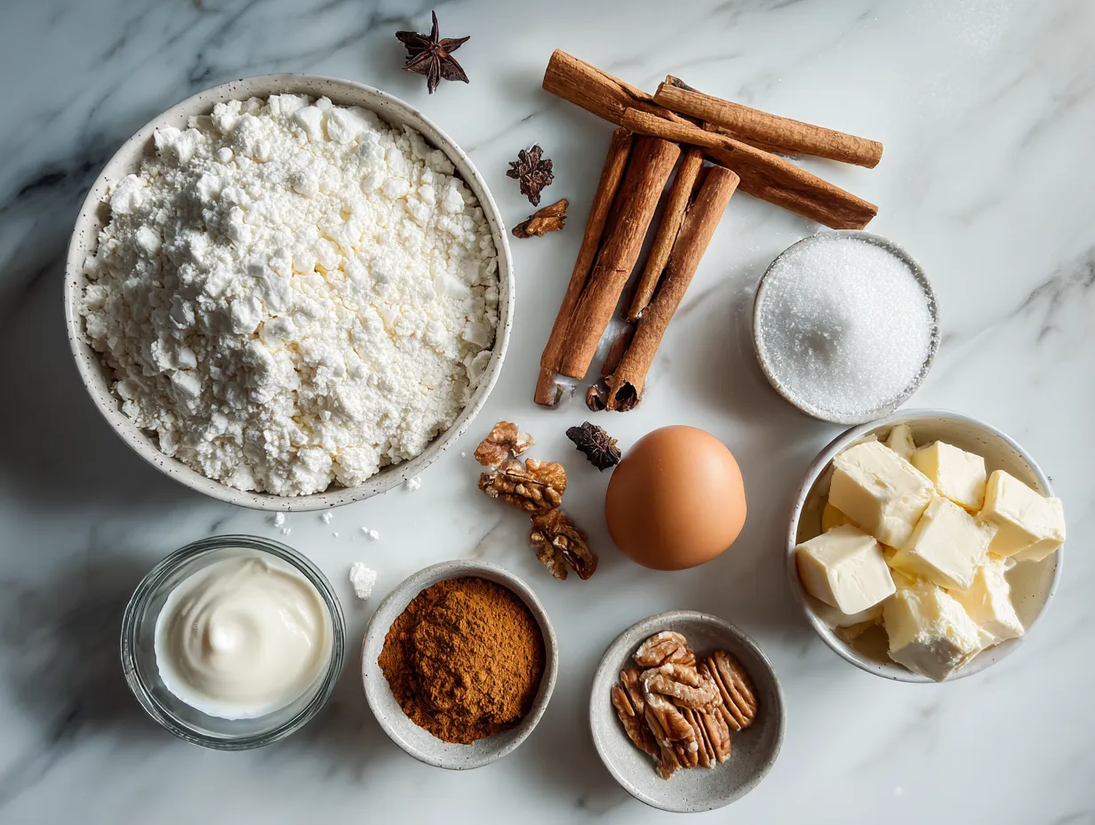 Ingredients for making Burnt Basque Cheesecake