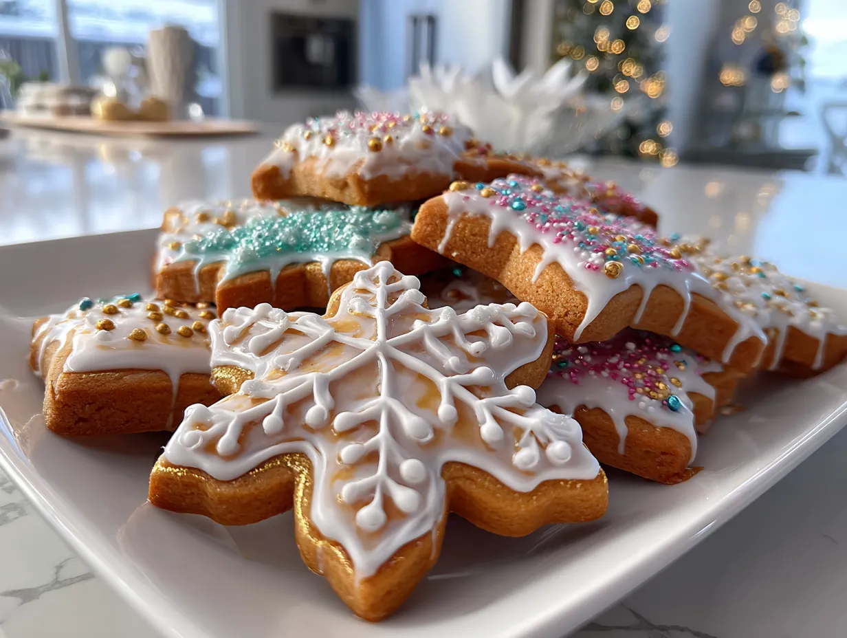 Finished Christmas Lights Cookies decorated and ready to eat.