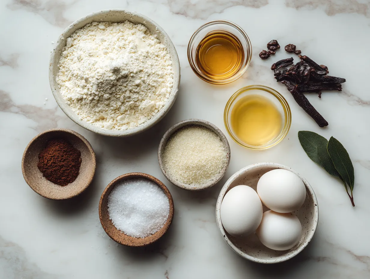 Ingredients for making Creme Brulee Pie