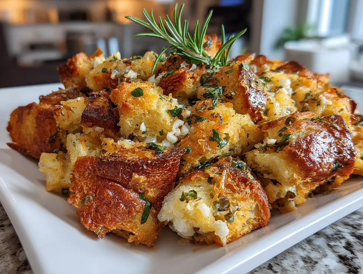 Crockpot Stuffing plated