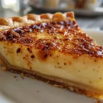 Delectable Custard Pie with Praline Sauce