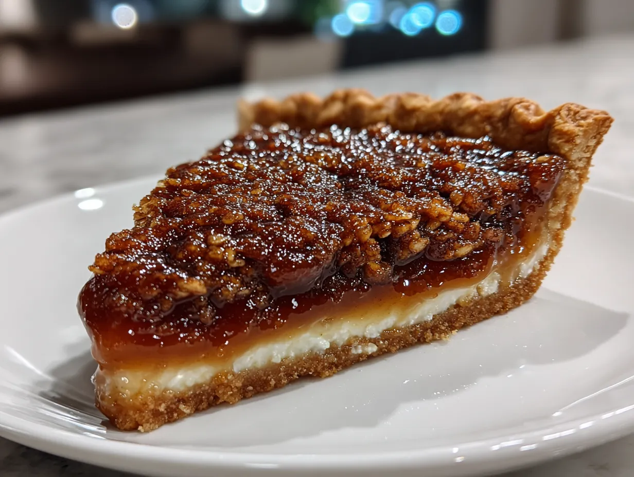 Delicious Apple Butter Pie with Cinnamon Oat Topping