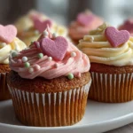 Delicious Heart-Shaped Cupcake Ready to Eat