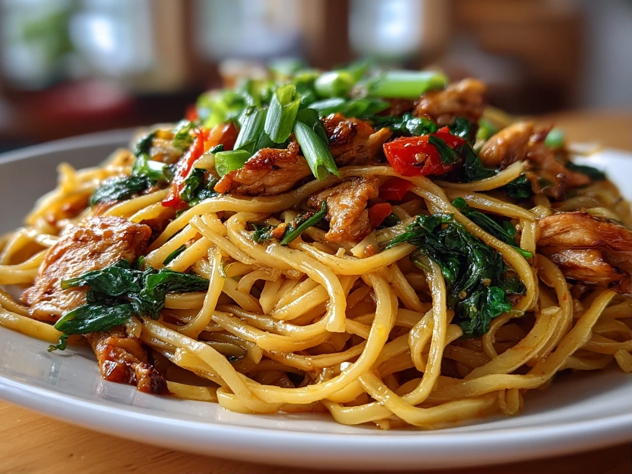 Delicious One-Pan Chicken Lo Mein Ready to Serve
