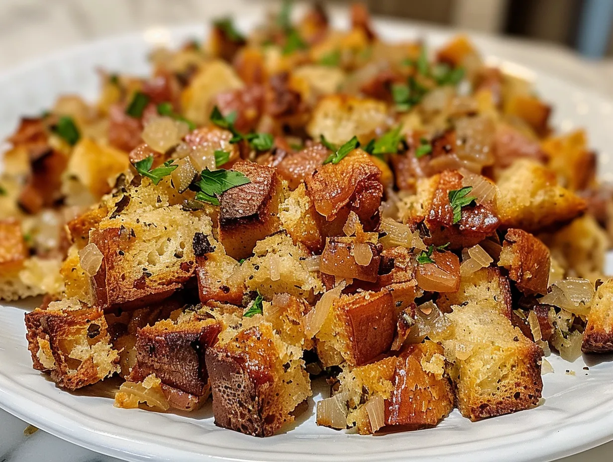 Delicious Turkey Crockpot Stuffing Ready to Serve