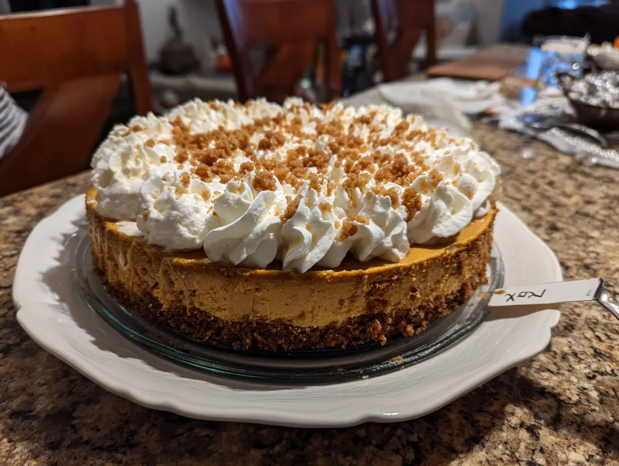 Family enjoying No-Bake Pumpkin Cheesecake