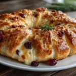 Festive Cranberry Brie Crescent Wreath
