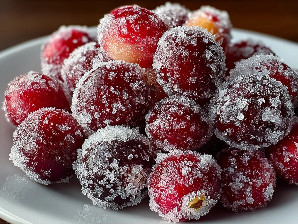 Finished 3-Ingredient Sugared Cranberries
