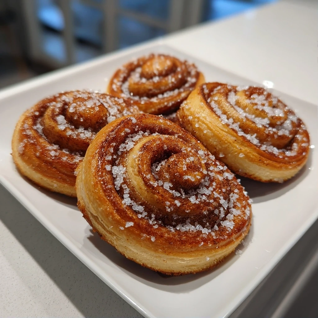 Finished Cinnamon Roll Cookies with Cream Cheese Frosting on a Countertop