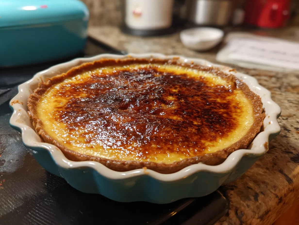 Finished Creme Brulee Pie