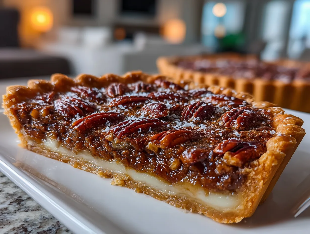 Finished Layered Chocolate Pecan Pie