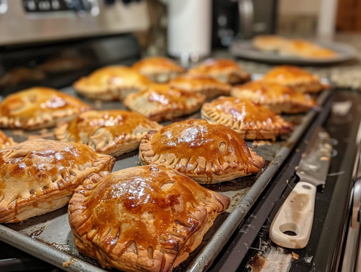 Finished Smores Hand Pies on a plate.