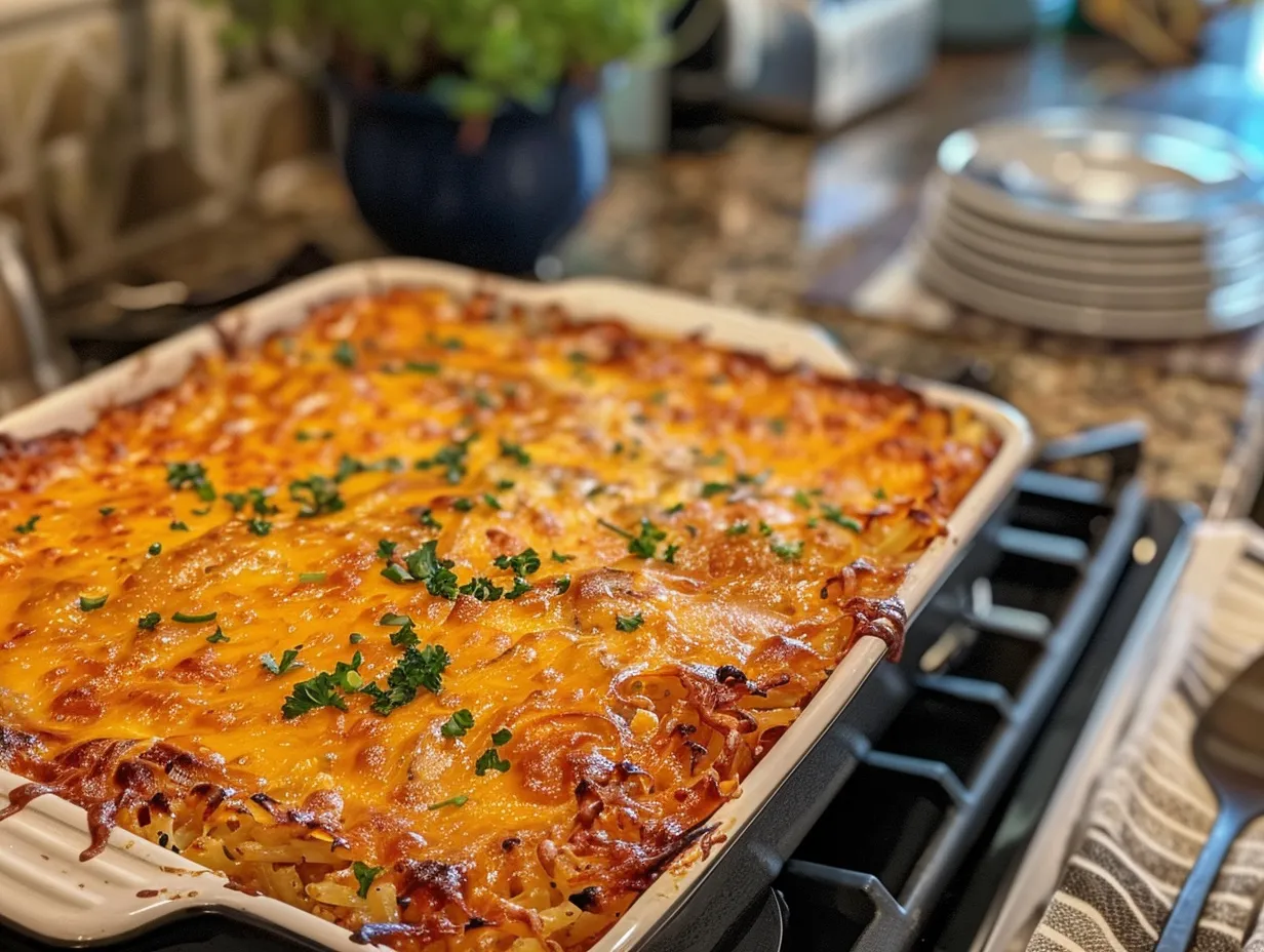 Finished Taco Hashbrown Casserole