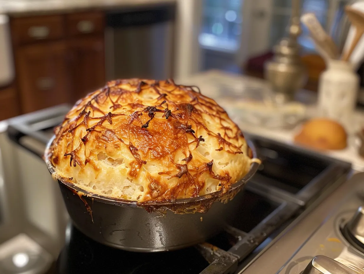 Homemade classic cheese ball coated in pecans, ready to serve.