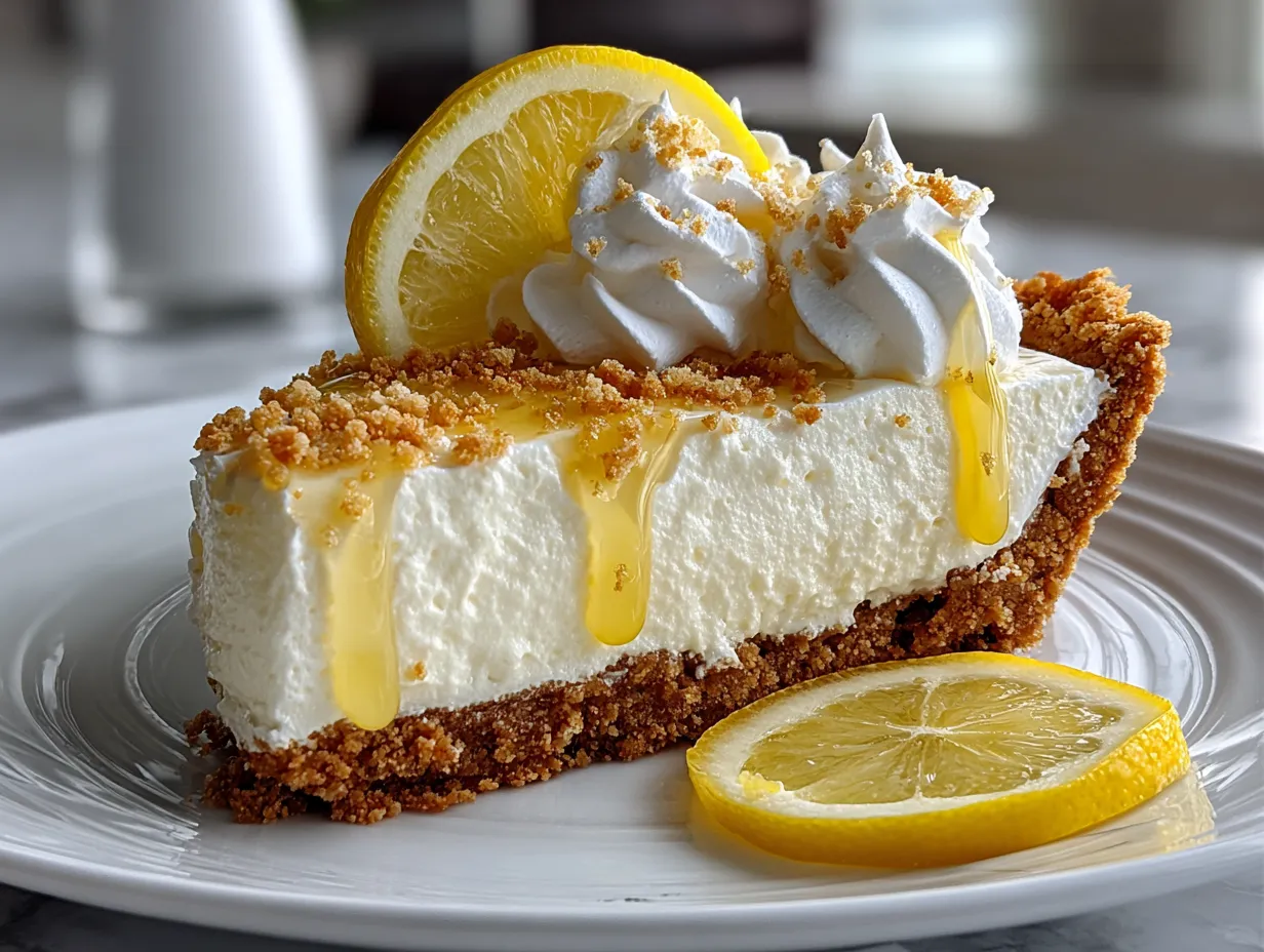 Homemade Lemon Cream Pie with Creamy Filling