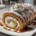 Homemade Spiced Creamy Pumpkin Roll