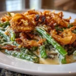Loaded Green Bean Casserole on a Festive Table