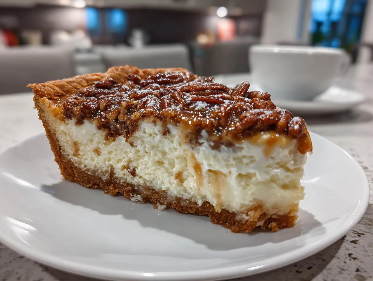 Overhead shot of a delicious Texas Trash Pie.