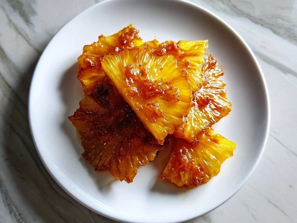 Close up of finished Pineapple Cowboy Candy