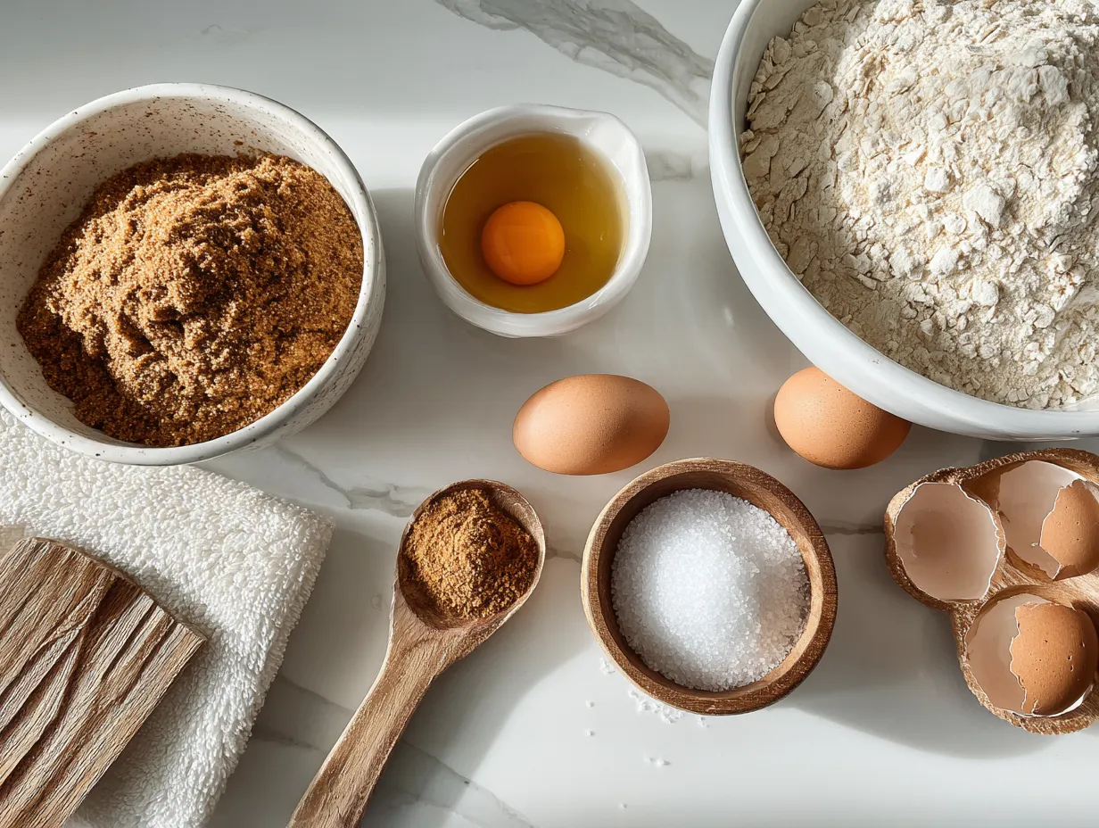 Ingredients for Pumpkin Cookie Pie: cookie dough, pumpkin puree, sweetened condensed milk, eggs, pumpkin pie spice, and cinnamon