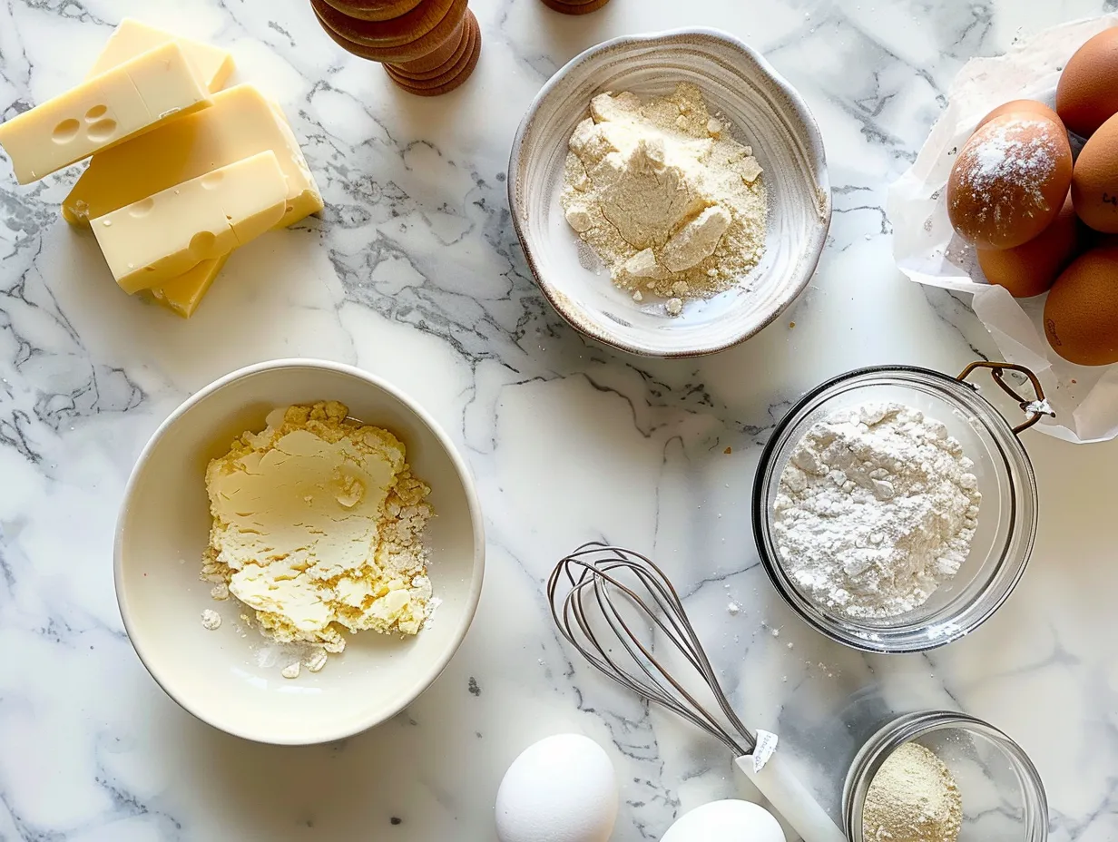 Ingredients for Kentucky Sawdust Pie Recipe: pie crust, sugar, butter, eggs, vanilla, pecans, flour, and salt