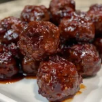 Spicy Cranberry BBQ Meatballs Appetizer