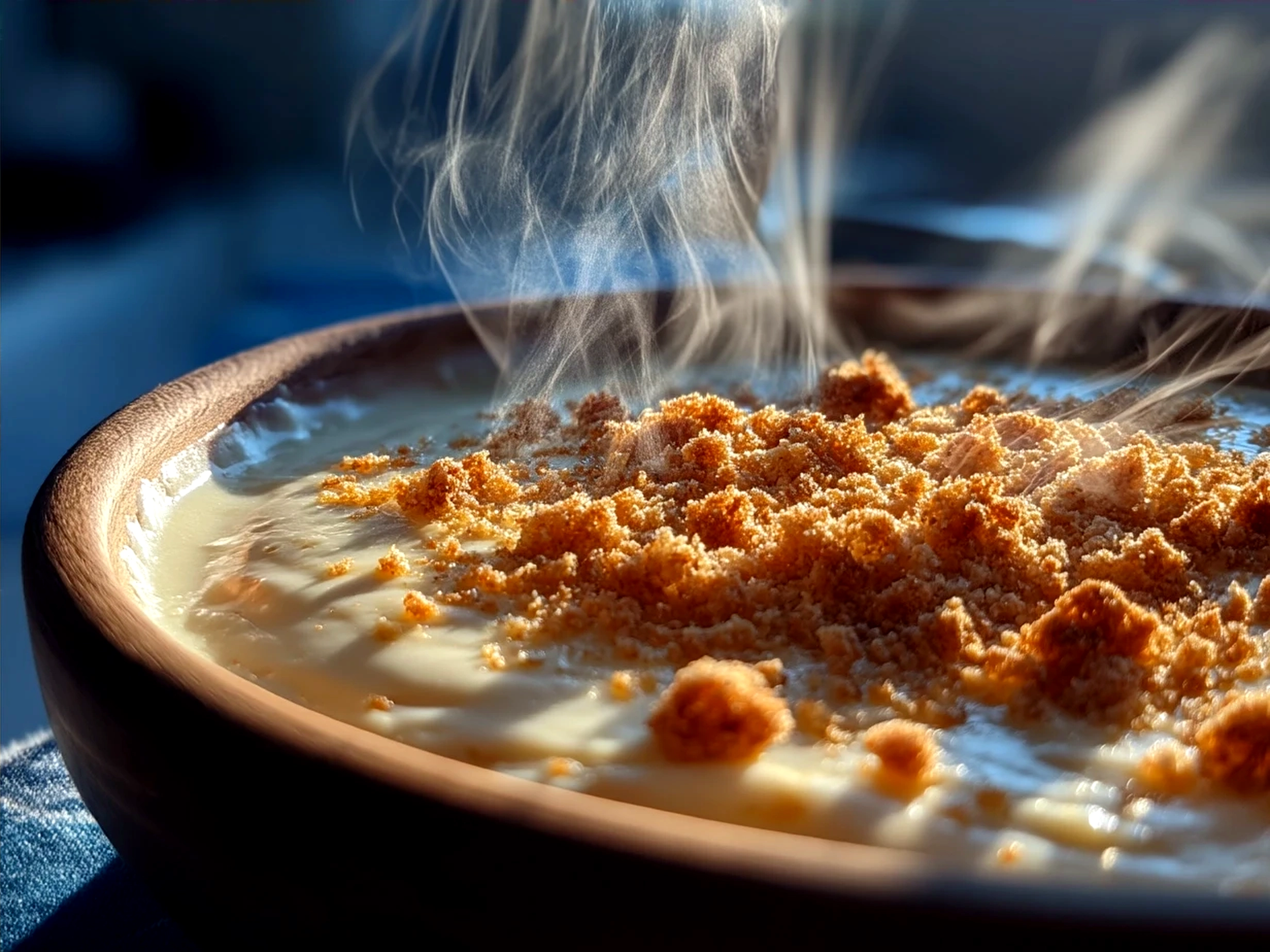Serving of creamy Alfredo Sauce over fettuccine pasta, garnished with fresh parsley