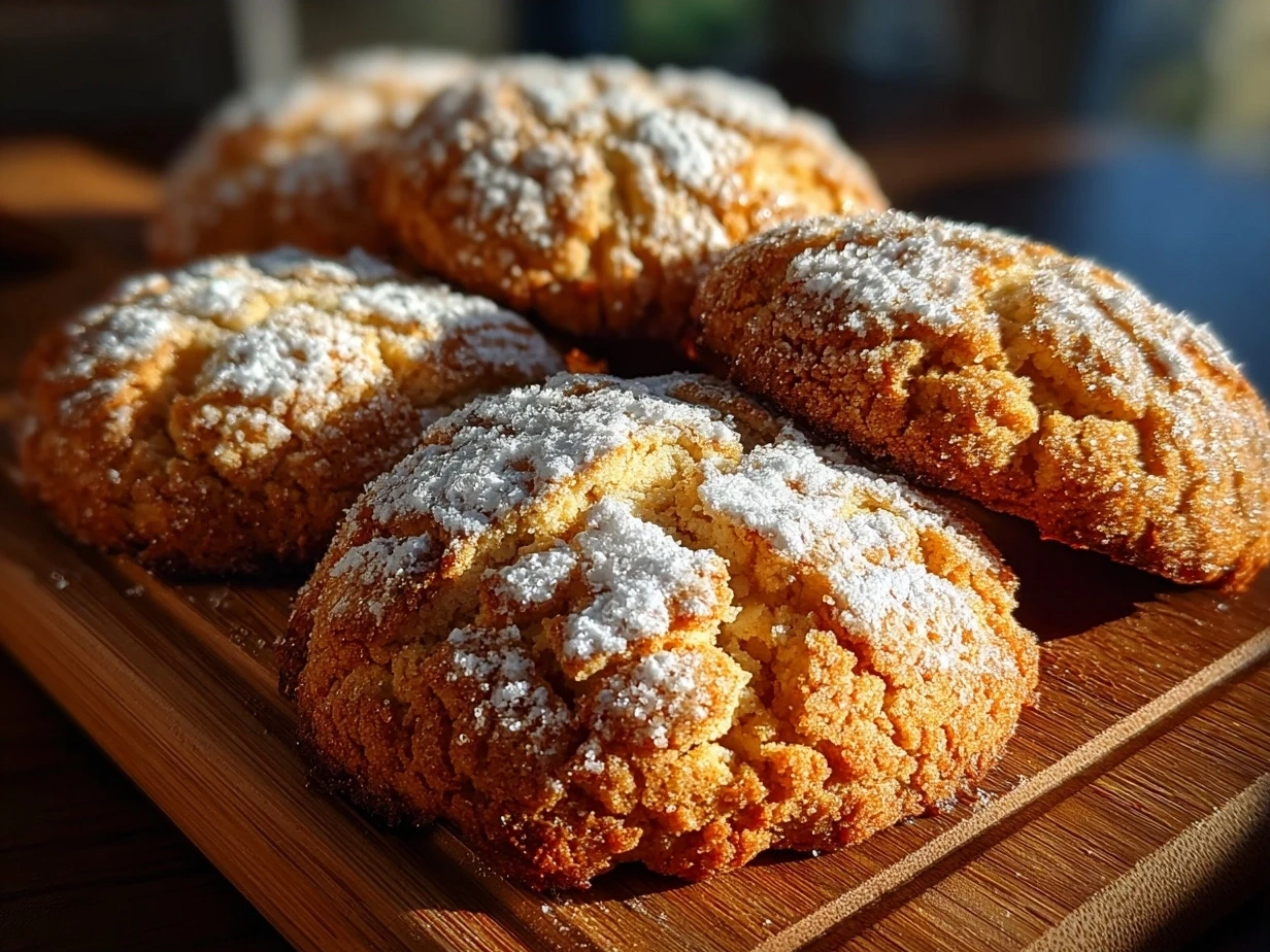 Freshly baked Apple Cider Cookies served on a rustic wooden table, perfect fall snack