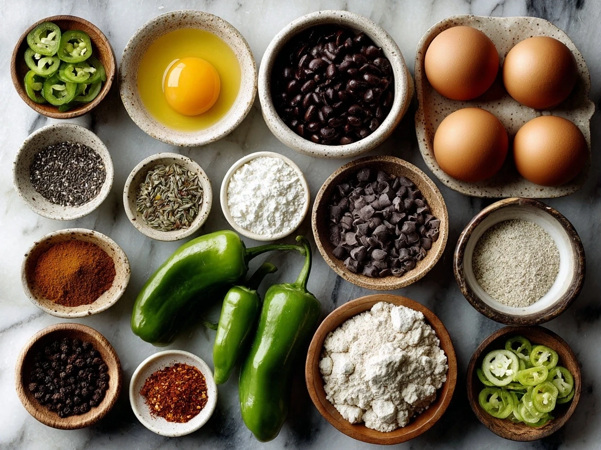 Ingredients for Breakfast Nachos laid out on table