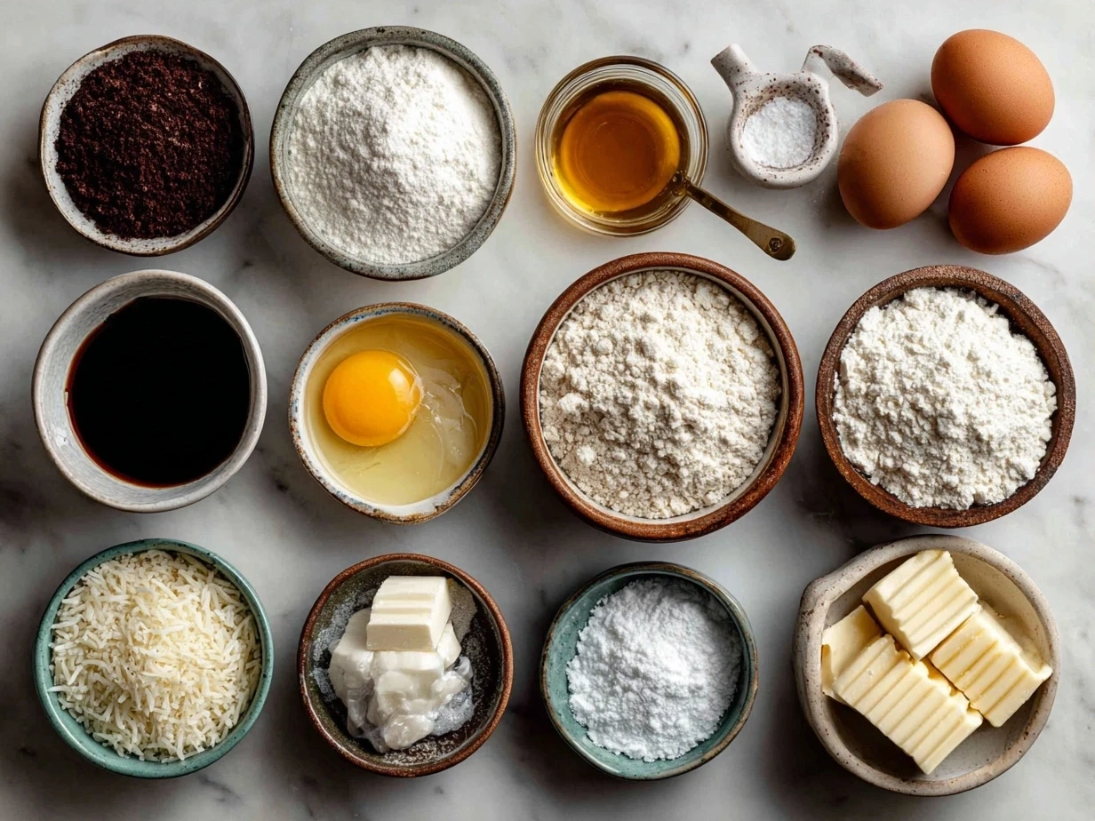 Ingredients for homemade Breakfast Pop Tarts displayed on a kitchen counter