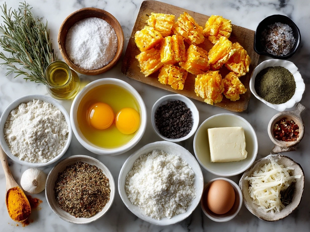 Ingredients for Butternut Squash Lasagna including squash, cheeses, noodles, spinach and marinara sauce